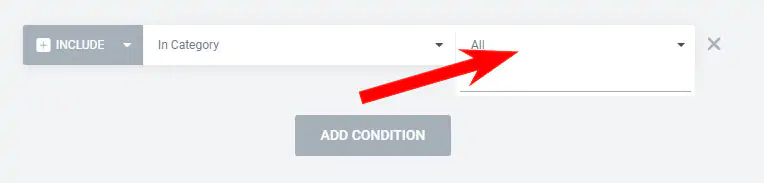 Specifying a particular condition