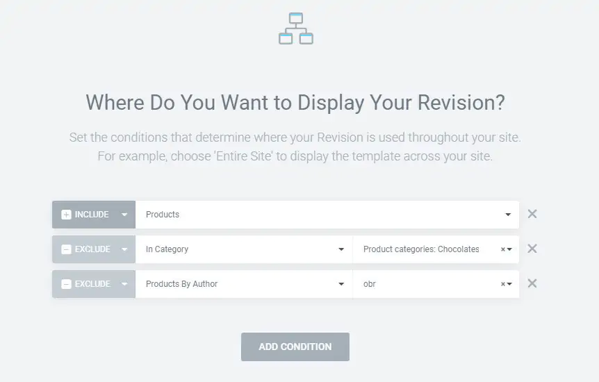 Complex display condition